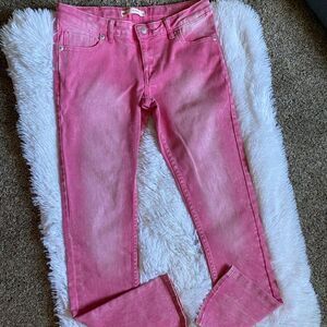 Levi’s 711 Skinny Pink & White Tie Dye Jeans Girls Size 14 Regular
